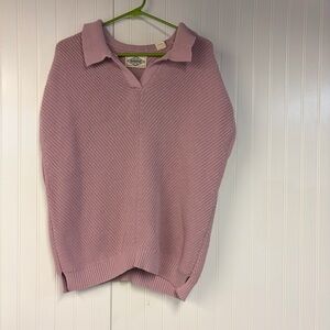Weatherproof Pink Collared Sweater Vest XXL